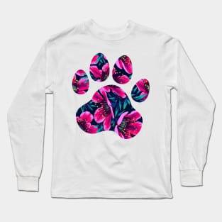 Tropical Paw Print Long Sleeve T-Shirt